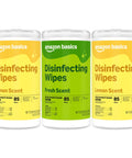 Disinfecting Wipes Lemon Scent And Fresh Scent 255 Count Multi Surface Clean Up Wipes Three-pack with Lemon and Fresh Canisters