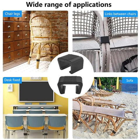Wide range of applications for 15 Pack Outdoor Wicker Furniture Clips For Sectional Sofas Black Plastic Fasteners