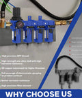 Half Inch NPT Air Dryer for Compressors, Four Stage Water Separator with Brass Filter and Coalescing Filter installed on wall
