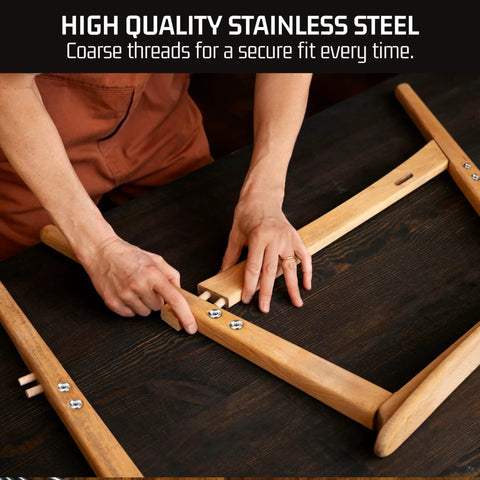 Beefy Heavy Duty T Nut Wood Insert For Wood And Composite Materials With Carbon Steel Construction And Black Zinc Finish, Flush Mount 4 Prong 1/4 By 20 Threads, 5/16 Inch Long, Durable Fasteners Set Of 100 For Furniture And Projects