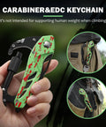Holding a 6 In 1 Multitool Carabiner With Pocket Knife Glass Breaker And Bottle Opener For Camping Hiking EDC Tool