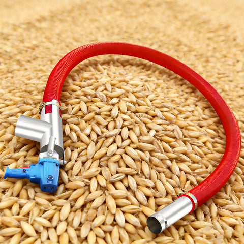 Heavy Duty 1.5m Grain Auger Conveyor With Flexible Hose 2000W High Torque Motor on grain field