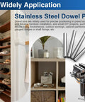 Sturdy 5mm By 40mm Stainless Steel Dowel Pins Set Of 35 Precision Ground For Quick Fit And Rock Solid Joints In Woodworking Furniture Making And Light Metal Fabrication, stainless dowel pins for shelves and clamp fixture