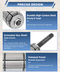 DAYUANTOOLS 3-piece exhaust pipe expander set with 1-1/8 to 3-1/2 inch range, high-carbon steel, long hex shaft.