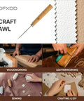 Solid Wooden Scratching Awl For Leatherwork And Bookbinding With Comfort Grip Hella Durable for precise marking on leather and wood.