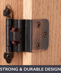 Self Closing Cabinet Hinges Oil Rubbed Bronze 50 Pack Three Eighth Inch Inset Variable Overlay Space Saving Kitchen