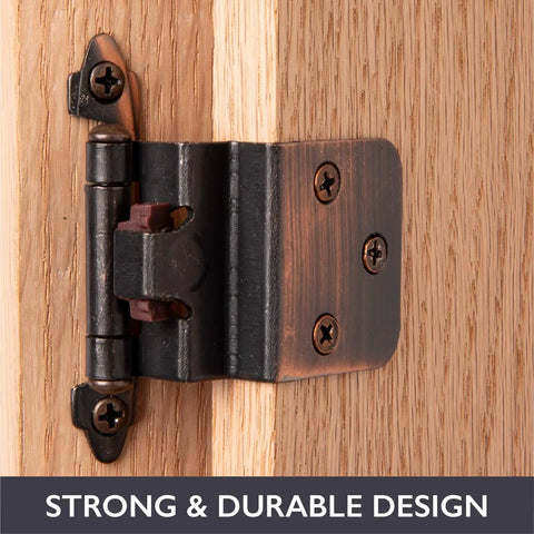 Self Closing Cabinet Hinges Oil Rubbed Bronze 50 Pack Three Eighth Inch Inset Variable Overlay Space Saving Kitchen
