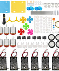 Six Direct Current Motors Included In A Six Set Motor Kit For Kids With 159 Pieces For DIY STEM Projects