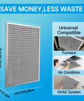 Electrostatic Reusable Air Filter 14x25x1 MERV 8 Washable with durable aluminum frame, fits HVAC systems actual size 13.5x24.5x0.82 inch