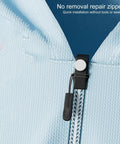 Close-up of zipper with replacement head from Zipper Repair Kit With Quick Fix Zipper Set Replacement Heads And Plier Seam Ripper.