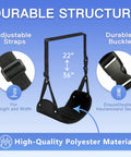 Two Pack Airplane Travel Footrest Hammock For Relaxing Your Feet On Long Flights with adjustable straps and durable buckle