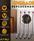 Heavy Duty Washer Suspension Rod Damper Kit For Top Load Models Replacement Set Of 4 displayed against washer