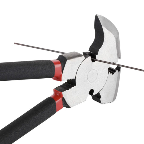 Heavy Duty Fence Pliers Set With Nail Puller, Staple Puller And Cutting Pliers For Construction And Carpentry, 10 Inch Steel Alloy Multi Tool