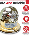 Pro Grade 1/2 Inch NPT Concealed Fire Sprinkler Head with Glass Bulb, brass body, designed for reliable fire protection.