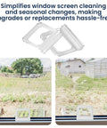 35 Pack Window Screen Pull Tabs In Frosted Clear With Universal Spline Grooves for easy installation and maintenance.