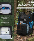 Lightweight Running Hydration Backpack With 2L Water Bladder For Trail Runs And Bike Rides, 18L capacity, zipper pockets
