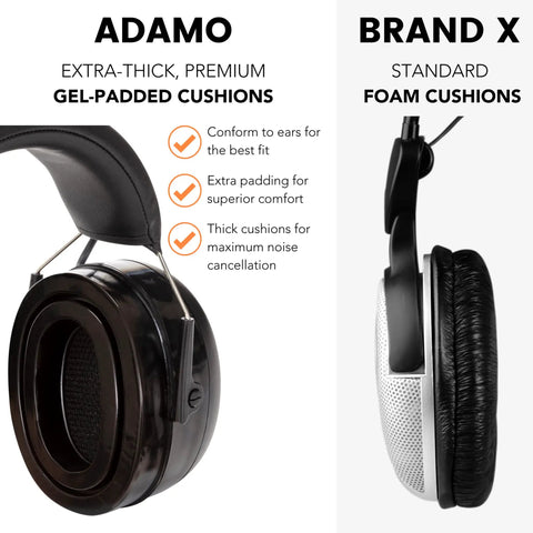 Bluetooth Noise Cancelling Ear Muffs For Mowing, Shooting, And Construction Work 25 dB NRR Over Ear Headphones comparison