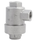 Quick Exhaust Valve For Pneumatic Systems, One Quarter Inch BSPT Threaded Aluminum, One Way Air Release Valve, side view