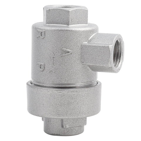 Quick Exhaust Valve For Pneumatic Systems, One Quarter Inch BSPT Threaded Aluminum, One Way Air Release Valve, side view