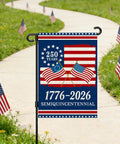 250th Anniversary USA Flag Garden Flag For Outside 1776 2026 Commemorative Patriotic Yard Sign With Stars And Stripes Design