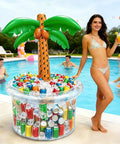 Giant Inflatable Palm Tree Cooler For Pool Parties Holds 34 Gallons 200 Plus Cans Keeps Drinks Cold At Beach Luau Or Backyard