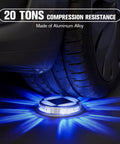 12 Pack Solar Ground Lights With Dual Color Modes White And Blue Waterproof Driveway Marker Lights under car tire