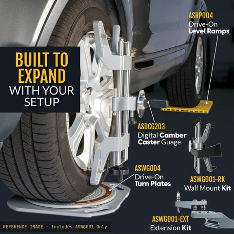 Heavy Duty Lock Tight Wheel Alignment Clamp With Magnetic Adapter For Camber Caster Gauge on car wheel.