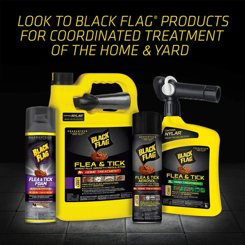 Black Flag Flea And Tick Killer Concentrate For Yard Control Ready To Spray 32 Ounces With Quickflip Hose End Sprayer