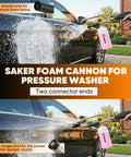 Foam Cannon Dual Connector For Pressure Washer Kit With Switchable Foam And Water Spray Gun Car Wash And Detailing Tool