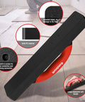 Heavy Duty Hammer-Free Tapping Block For Vinyl Plank Flooring With A 9 Inch Soft Grip Handle highlighting features and use