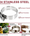 Top Rated 152 Piece Hose Clamps Kit Featuring Flexible 304 Stainless Steel Worm Gear Clamps In Size Range From One Quarter To Two And A Half Inch Perfect For Car Repairs Fuel Lines Radiators Plumbing Jobs And Garden Water Pipe Fixes That Need Serious Grit 304 stainless steel worm gear hose clamp