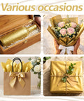 Gold Metallic Tissue Paper Pack 100 Sheets 14 By 20 Inches For Gift Bags And Wrapping used for various gift decorations