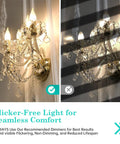 E12 Candelabra LED Bulb 2700K Frosted 40W Equivalent Dimmable Candle Light in chandelier with seamless comfort
