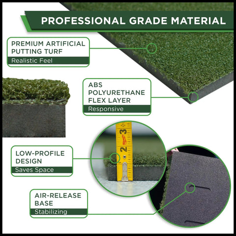 Indoor Golf Hitting Strip Pro Grade Replaceable Mat With Realistic Fairway Feel Teeline Turf material details
