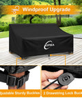 Heavy Duty Patio Sofa Cover For 3-Seat Outdoor Couches Waterproof With UV Guard No Tears 78x34x31 Inch with buckles