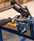 MortiseMate Loose Tenon Jig For Woodworking Easy Mortise Cutter With Auto Indexing Step Down In One Sixteenth Inch Increments Drill Jig
