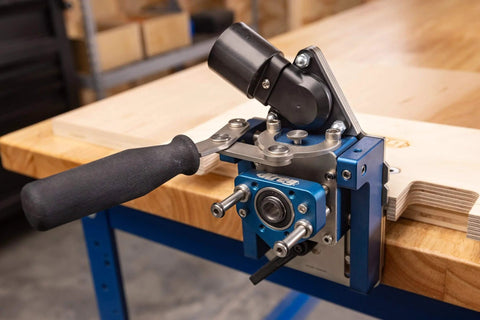 MortiseMate Loose Tenon Jig For Woodworking Easy Mortise Cutter With Auto Indexing Step Down In One Sixteenth Inch Increments Drill Jig