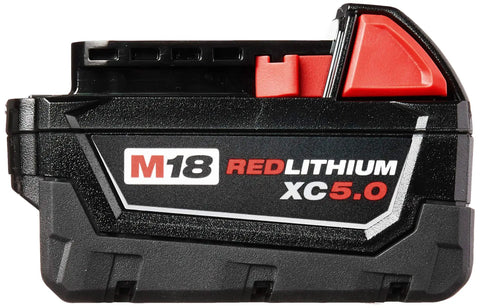 M18 RedLithium 5.0Ah Battery Pack With Fuel Gauge And RedLink Intelligence side view
