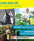 Person using 5 Liter Acid-Resistant Garden Sprayer with 0.4 Meter Extension Lance, showcasing plastic wand and durable design in garden