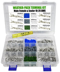 Top Notch 320 Piece Weather-Pack Terminal Kit For 10-20 AWG Wire, male and female connectors in organizer case