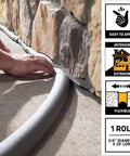 User applying Top Shelf Rock Solid Closed Cell Foam Backer Rod Gray 3/4 inch x 20 foot for joint sealing.