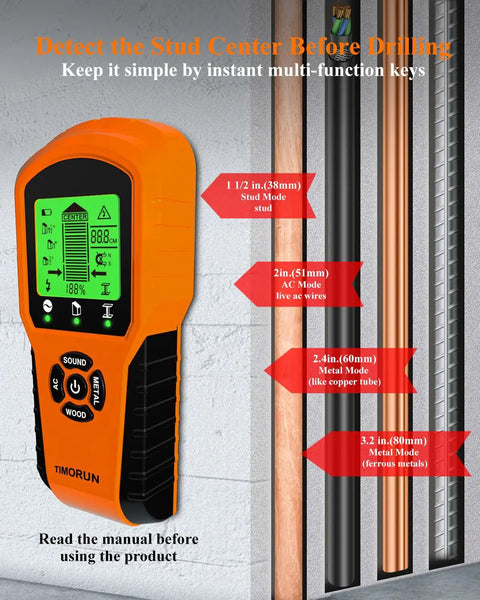 Heavy Duty Wall Stud Finder And Drywall Scanner With Smart Magnetic Sensor Rock Solid Accuracy For Hunting Wood Metal Pipes And Live Wires No Sweat For Any Weekend Warrior Or Serious Diy Pro