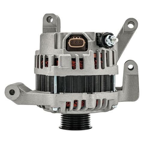 New 100 Amp 12V Alternator With S6 Groove Pulley Easy Install For Mazda 3 2010 2011 2012 2013 2.0L Replacement Part 11342N