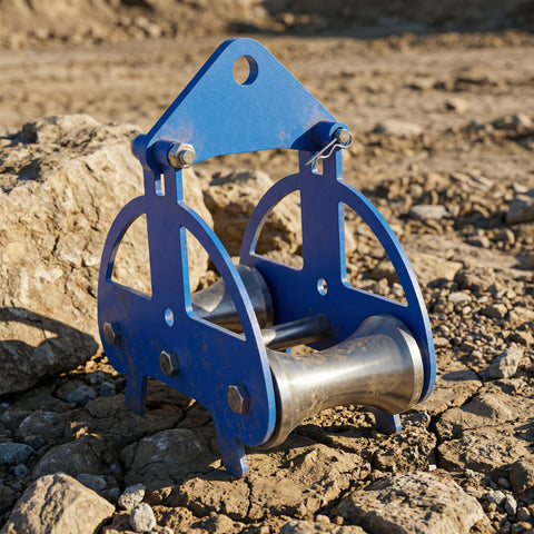 Heavy Duty Cable Puller Sheave For Smooth Wire Rope Pulling And Cable Feeding Industrial Grade Workhorse Wheel, outdoor setting