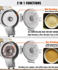 Electric Grain Mill Grinder 3000W 2 In 1 Wet And Dry Grinding discs with funnel feeder for commercial use