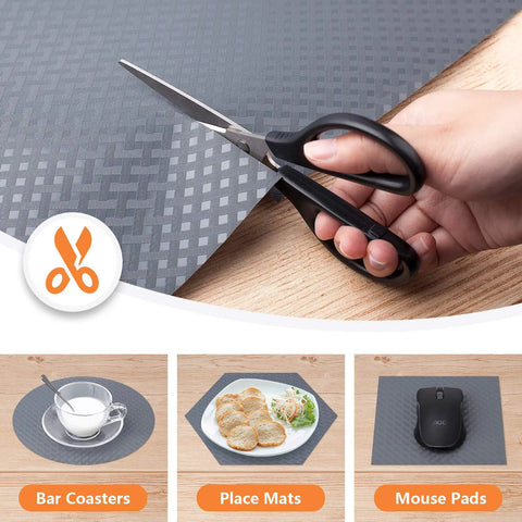 Gray Non Adhesive Shelf Liners For Kitchen Cabinets And Drawers Easy To Cut Bpa Free Eva Material Anti Slip Fridge And Countertop Protector No Messy Drama That Keeps Your Space Crisp