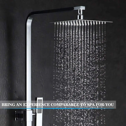 High Pressure Rain Shower Head With 304 Stainless Steel And Air In Technology Delivers Next Level Water Flow Even At Low Pressure