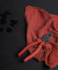 Red Linen Cotton Shop Towels Pack Of 150, 14 By 14 Inches Absorbent Cleaning Rags For Auto Shops, Garages, Industrial Jobs, And Home Use