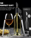 Wine Chiller Set With Chill Rods Foil Cutter Stopper Ebook And Drip Free Pourer Premium 7in1 Stainless Bottle Cooler Stick