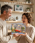 Monet Red Boats 3D Wooden Puzzle Kit For Adults With LED Light DIY Wall Art Craft Set home decor, couple holding it